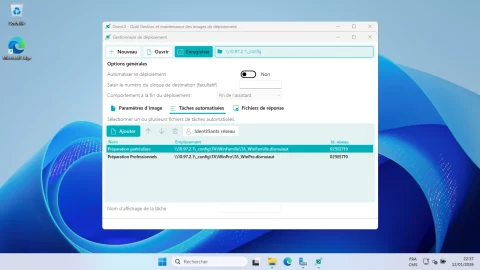 DismUI - Création du déploiement automatisé 2